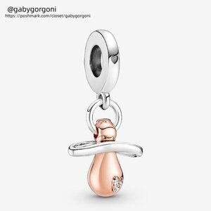 Pandora Baby Pacifier Dangle Charm|Two-tone